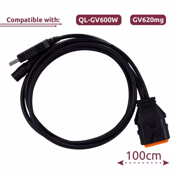 Kaufen QUECLINK QL-GV600W-UK Konfigurationskabel – kompatibel mit QL-GV600W & GV620MG – Länge 100 cm – 12V-Netzteil