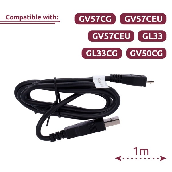 QLCLink QL-Micro-USB-Cabo-100CM-Black-Ro micro USB 100cm Cabo - Para atualização de configuração e firmware - compatível c