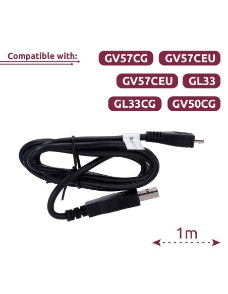 QLCLink QL-Micro-USB-Cabo-100CM-Black-Ro micro USB 100cm Cabo - Para atualização de configuração e firmware - compatível c