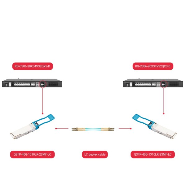 Comprar OEM QSFP-40G-1310LR-2SMF-LC Módulo transceptor QSFP+ - Longitud de Onda 1310 nm - Fibra monomodo - Conector LC dúplex - 