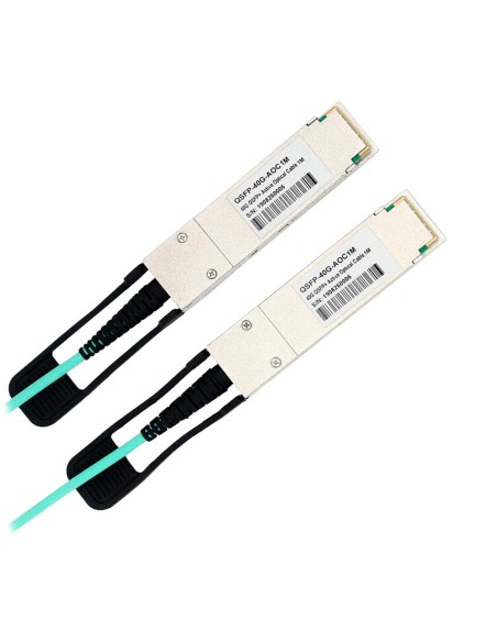 Comprar OEM QSFP-40G-AOC-1M Cable de conexión directa QSFP+ - Velocidad 40Gbps - Modulos QSFP+ en ambos extremos - Ideal para St