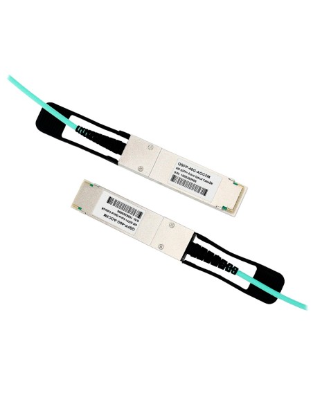 Comprar OEM QSFP-40G-AOC-5M Cable de conexión directa QSFP+ - Velocidad 40Gbps - Modulos QSFP+ en ambos extremos - Ideal para St