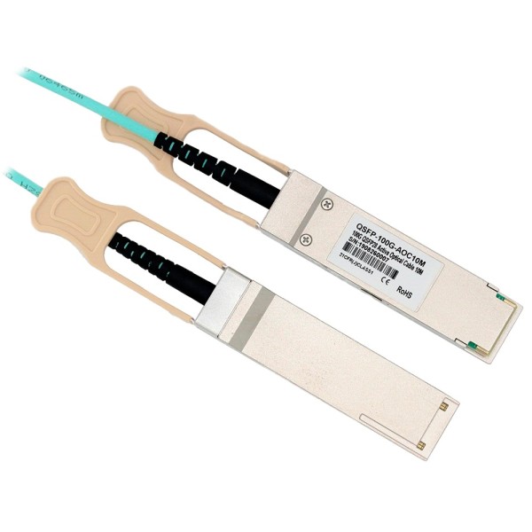 Acheter OEM QSFP28-100G-AOC-10M Câble à connexion directe QSFP28 actif - Débit de données jusqu’à 100 Gbit/s - Modules