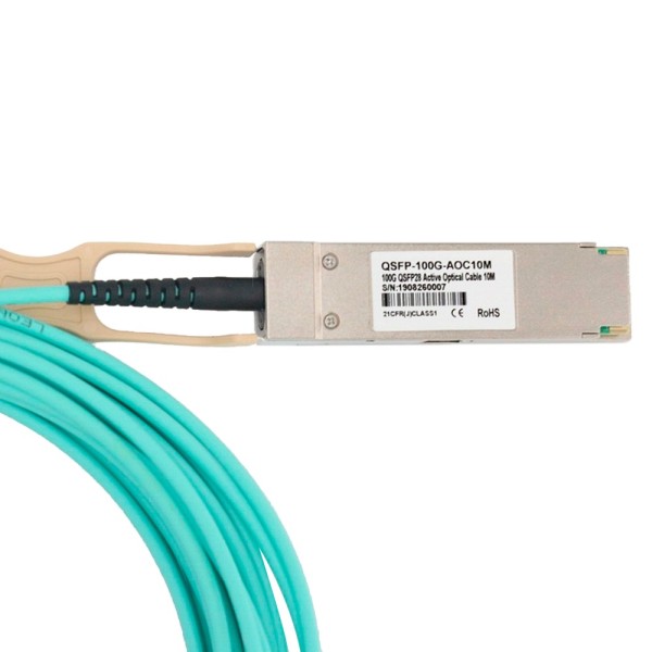 OEM QSFP28-100G-AOC-10M Cabo de conexão direto QSFP28 - Velocidade 100Gbps - Módulos QSFP28 em ambas as extremidades - Ideal par