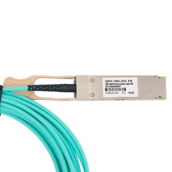 OEM QSFP28-100G-AOC-3M Cabo de conexão direto QSFP28 - velocidade 100Gbps - módulos QSFP28 em ambas as extremidades - ideal para