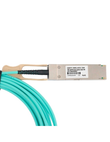 Comprar OEM QSFP28-100G-AOC-3M Cable de conexión directa QSFP28 - Velocidad 100Gbps - Modulos QSFP28 en ambos extremos - Ideal p