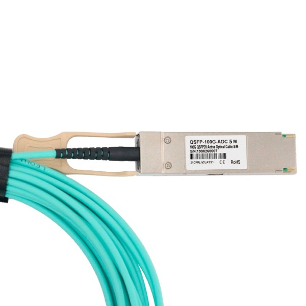OEM QSFP28-100G-AOC-5M Cabo de conexão direto QFP28 - Speed 100Gbps - Módulos QSFP28 em ambas as extremidades - ideal para stac