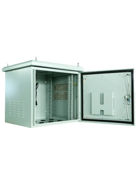 Rack-12U-Outdoor do OEM Rack de parede - até 12U Rack 19 & quot-up to 100 kg carga - com grades de ventilação e