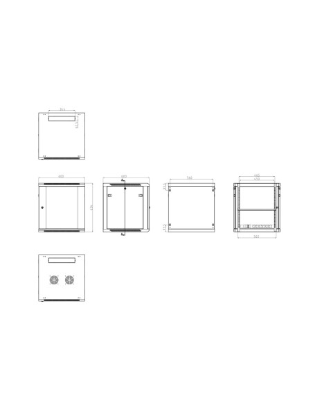 Comprar OEM RACK-12UN Armario rack para pared - Hasta 12U rack de 19"(600*600) - Hasta 60 Kg de carga - Con ventilación y p