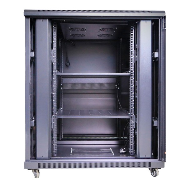 Kaufen OEM RACK-18UFN-8D8W Rackschrank für jede Netzwerkausrüstung – Kapazität zur Installation von Geräten bis zu 18U – Form