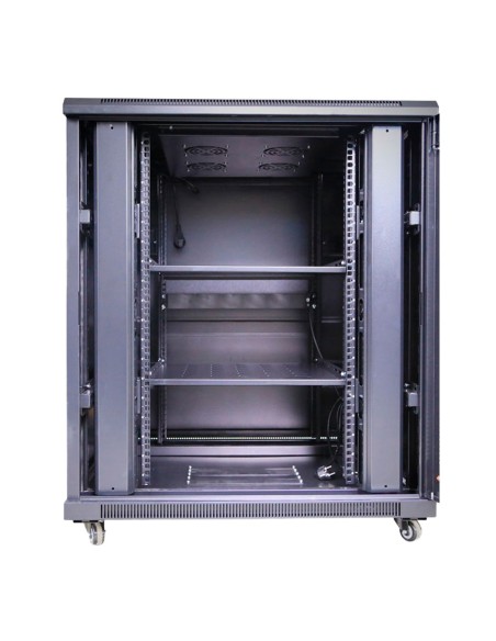 Comprar OEM RACK-18UFN-8D8W Armario rack para suelo - Hasta 18U rack de 19"(800*800) - Hasta 800 Kg de carga - Con ventilac