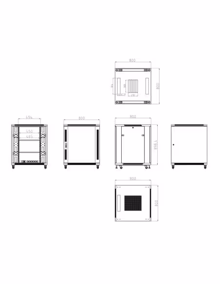Comprar OEM RACK-18UFN-8D8W Armario rack para cualquier equipo de red - Capacidad para instalar dispositivos de hasta 18U - Form