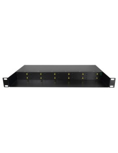 Rack-1U12MC-AC220D Chassi metálico - para enracear até: - 12 conversores de mídia - fonte de alimentação dupla - 1U - 19 e Q