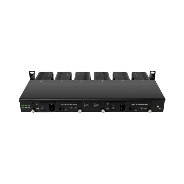 Comprar OEM RACK-1U12MC-AC220D Chasis metálico - Para enrackar hasta: - 12 Conversores Medios - Doble fuente de alimentación - 1