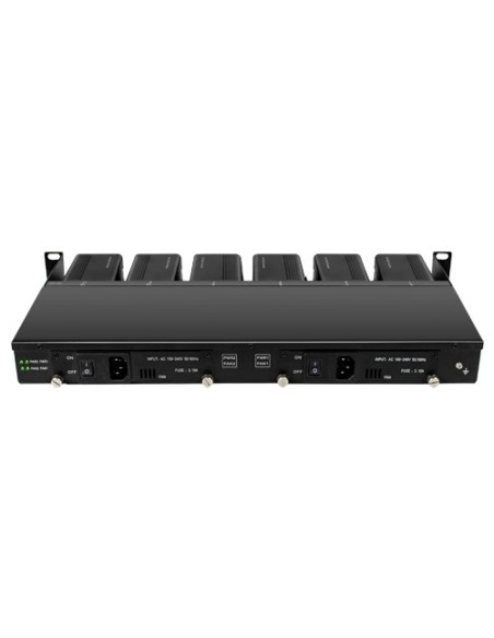 Comprar OEM RACK-1U12MC-AC220D Chasis metálico - Para enrackar hasta: - 12 Conversores Medios - Doble fuente de alimentación - 1