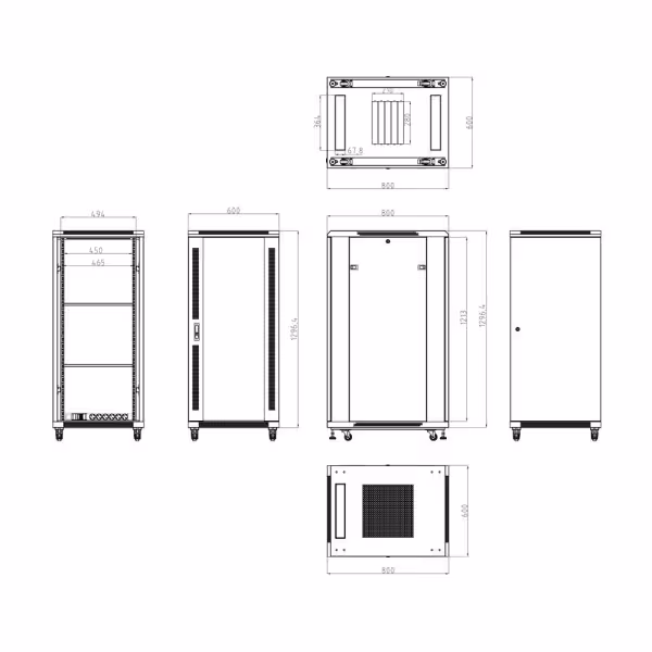 Comprar OEM RACK-27U-8D Armario rack para cualquier equipo de red - Capacidad para instalar dispositivos de hasta 27U - Fondo de