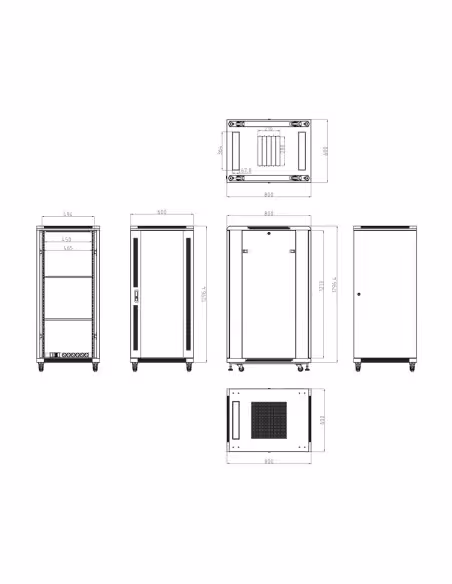 Comprar OEM RACK-27U-8D Armario rack para cualquier equipo de red - Capacidad para instalar dispositivos de hasta 27U - Fondo de