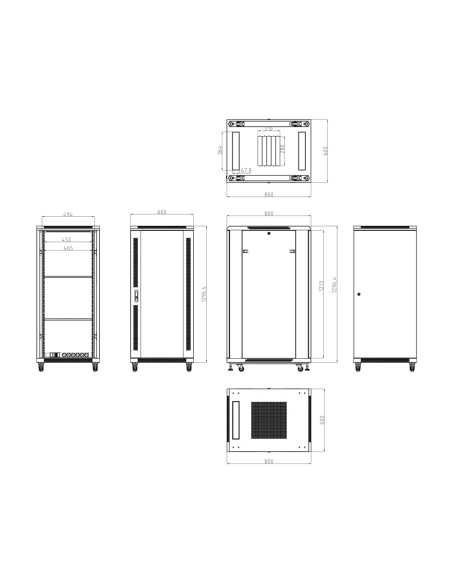 Kaufen OEM RACK-27U-8D Rack-Schrank für jedes Netzwerkgerät – Kapazität zur Installation von Geräten bis zu 27U – Tiefe von
