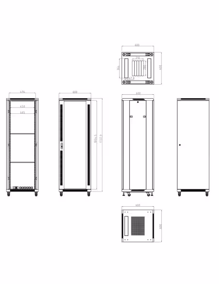 Kaufen OEM RACK-37UFN Rackschrank für jede Netzwerkausrüstung – Kapazität zur Installation von Geräten bis zu 37U – Unterstützt