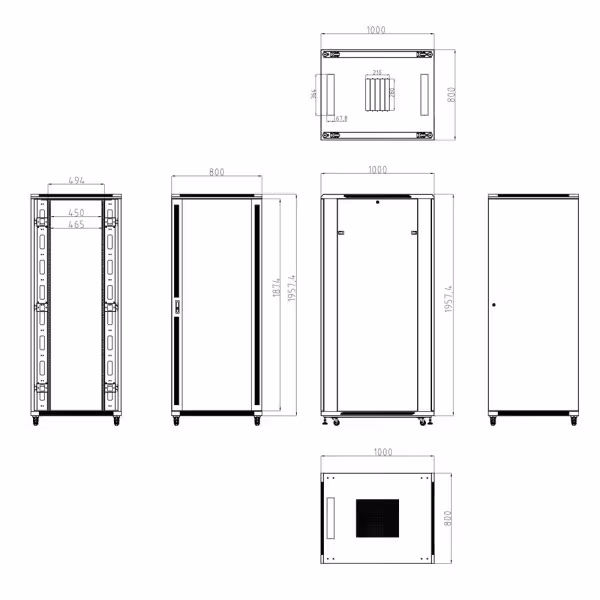 Kaufen OEM RACK-42U-10D Rack-Schrank für jede Netzwerkausrüstung – Kapazität zur Installation von Geräten bis zu 42U – Format