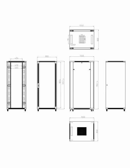Kaufen OEM RACK-42U-10D Rack-Schrank für jede Netzwerkausrüstung – Kapazität zur Installation von Geräten bis zu 42U – Format