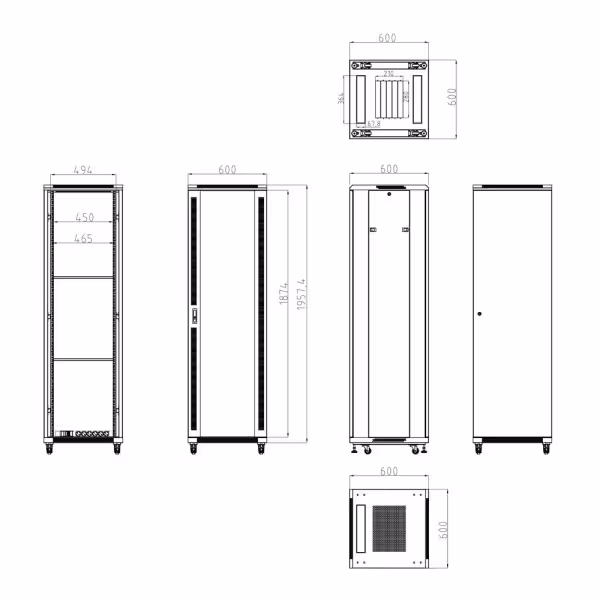 Acheter OEM RACK-42UFN Armoire rack pour tout équipement réseau - Capacité d’installer des appareils jusqu’à 42U - Supporte c