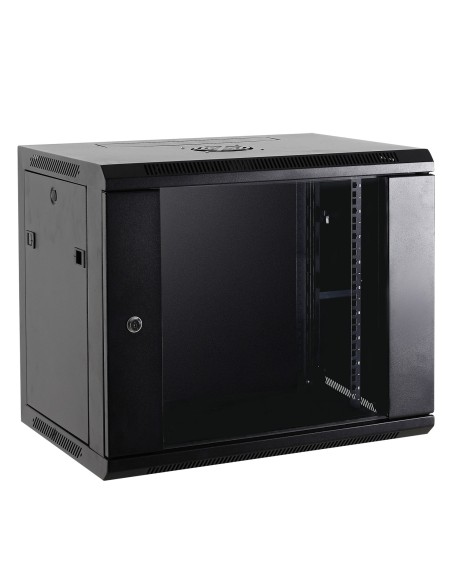 Armário de rack de parede de rack-4u OEM - até 4U Rack 19 & quot-up a 60 kg de carga - com ventilação e cabos - ventilado