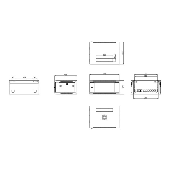 Comprar OEM RACK-4U-MESH Armario rack para pared - Hasta 4U rack de 19" - Hasta 60 Kg de carga - Paneles de malla en fronta