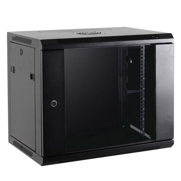 Armário de rack de parede de rack-6u de OEM - até 6U Rack 19 & quot para 60 kg Carregando - com ventilação e cabos - ventilado