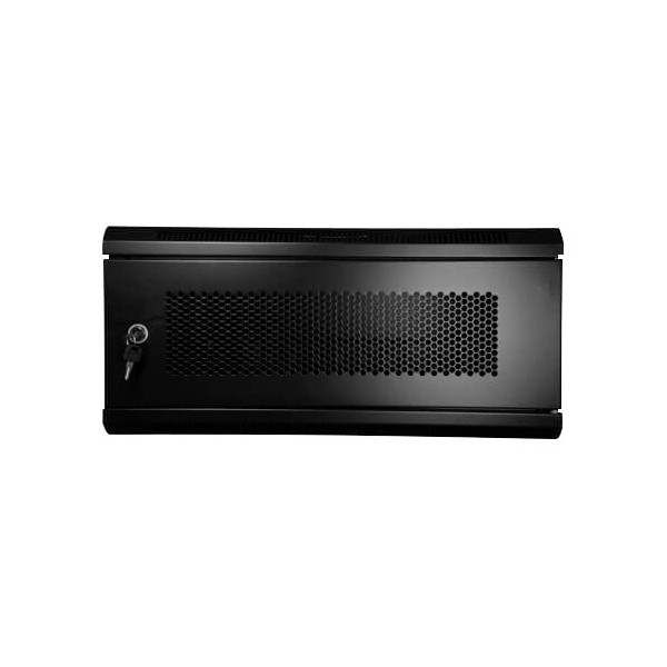 Rack-6U-Malha Rack de Wardrobe Wardrobe Rack - até 6U Rack 19 & quot-up a 60 kg carregando - frente e posterior painéis de malha