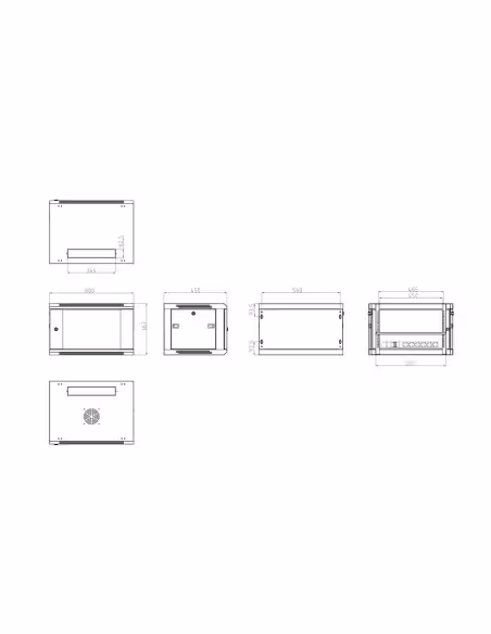 Acquistare OEM RACK-6UF Armadio rack a parete - Fino a 6U rack da 19" - Fino a 60 kg di carico - Con ventilazione e passacavi -