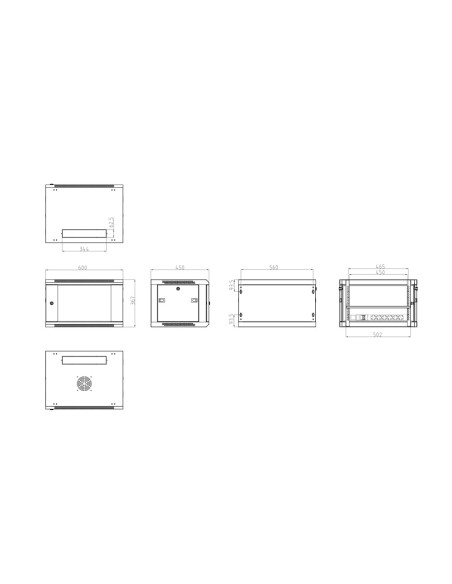 Comprar OEM RACK-6UF Armario rack para pared - Hasta 6U rack de 19" - Hasta 60 Kg de carga - Con ventilación y pasacables -