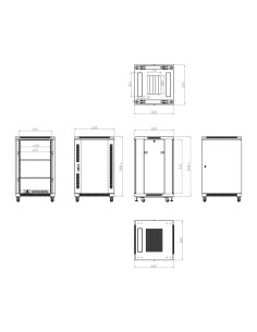 Acquistare OEM RACK-F18UN Armadio rack da pavimento - Fino a 18U rack da 19" (600*600) - Fino a 800 kg di carico - Con ventilazi 2