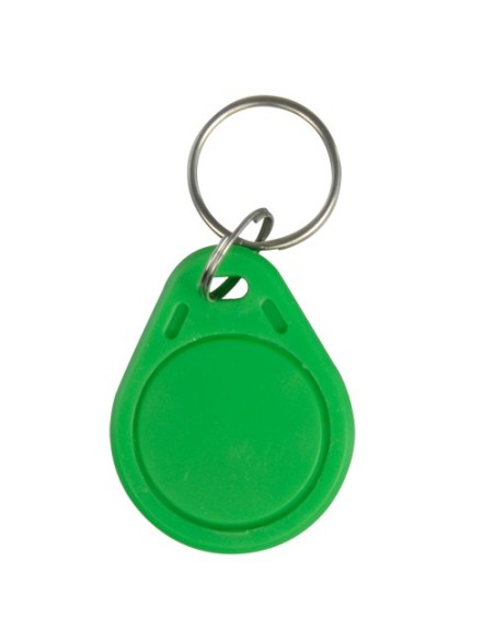 Cardcube RFID-Tag-Green Keychain Tag de proximidade numerada - ID de radiofrequência - em passivo | Cor verde - baixa frequência
