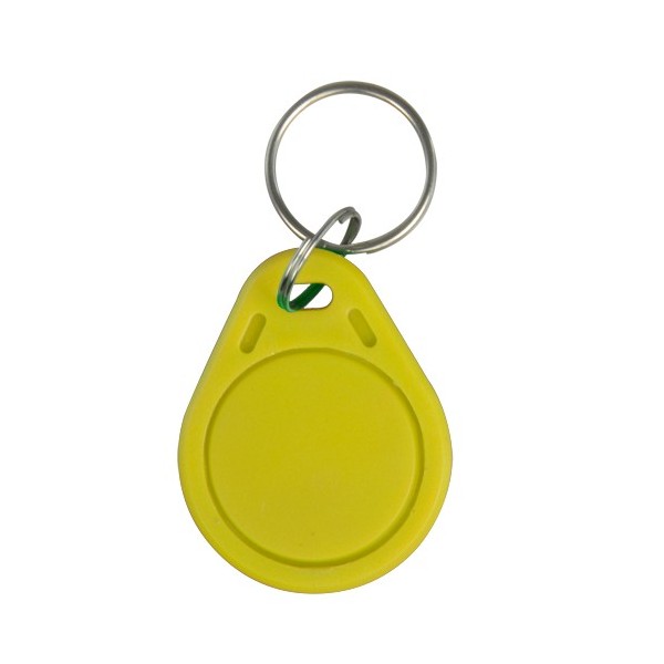 CardCube RFID-Tag-e Keychain Tag de proximidade numerada - ID de radiofrequência - em passivo | Cor amarela - baixa frequência 1