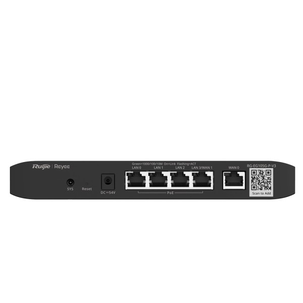 Acheter REYEE RG-EG105G-P-V3 routeur Reyee PoE contrôleur Cloud - 4 ports PoE+ RJ45 GE + 2 ports RJ45 GE - 5 ports RJ45 10