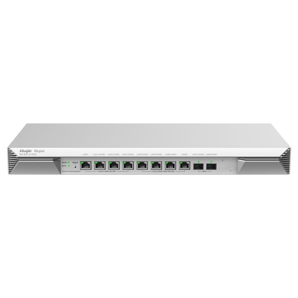 Reyee RG-EG1510xs Reyee Router Cloud - 8 portas RJ45 + 2 SFP + 10Gigabit - Funções básicas de firewall - Suporta até 7 WAN PA