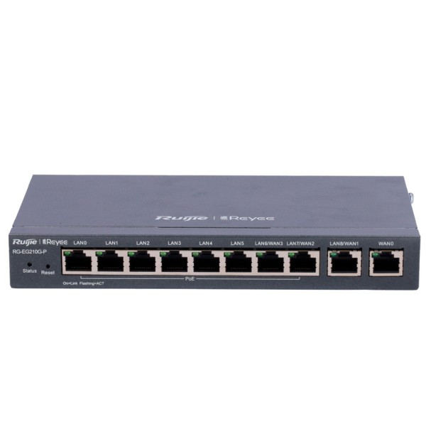 Acheter REYEE RG-EG210G-P Routeur Reyee PoE Contrôleur Cloud - 8 ports PoE+ RJ45 GE + 2 ports RJ45 GE - 10 ports RJ45 10/1
