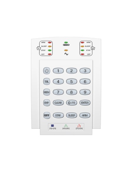 Paradox Par-35 K10V LED teclado com fio 10 zonas