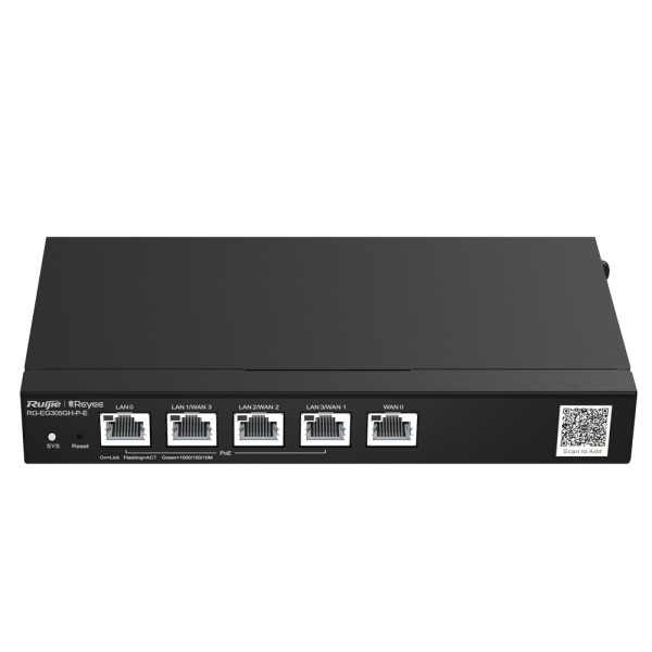 Comprar REYEE RG-EG305GH-P-E Reyee Router PoE Controlador Cloud - 4 Puertos PoE+ LAN + 1 Puerto WAN - 5 Puertos RJ45 10/100 /100