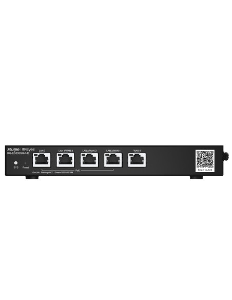 Reyee RG-EG305GH-P-EG305GH-P-E REYEE ROOUTER POE CONTROLLER CLUPE - 4 Puertos Poe + LAN + 1 Puerto Wan - 5 portas RJ45 10/100 / 