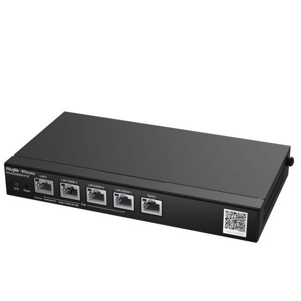 Reyee RG-EG305GH-P-EG305GH-P-E REYEE ROOUTER POE CONTROLLER CLUPE - 4 Puertos Poe + LAN + 1 Puerto Wan - 5 portas RJ45 10/100 / 