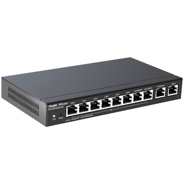 Comprar REYEE RG-EG310GH-P-E Reyee Router PoE Controlador Cloud - 9 Puertos GE LAN + 1 Puerto GE WAN - 8 Puertos PoE+ 802.3af/at