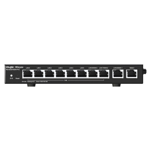 Comprar REYEE RG-EG310GH-P-E Reyee Router PoE Controlador Cloud - 9 Puertos GE LAN + 1 Puerto GE WAN - 8 Puertos PoE+ 802.3af/at