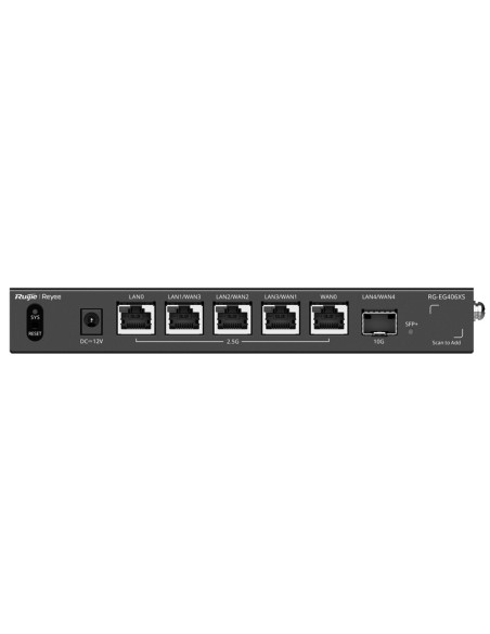 Comprar REYEE RG-EG406XS Reyee Router Cloud - 5 Puertos RJ45 2.5G + 1 SFP+ 10Gigabit - Funciones básicas de Firewall  - Admite h