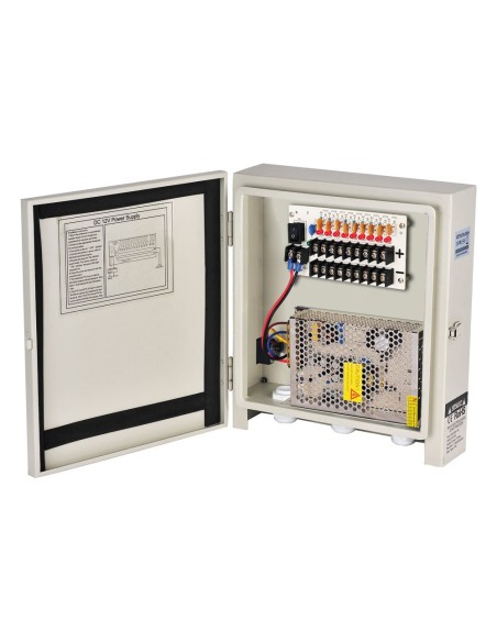 Airpace Sam-2516 SAM-2516 Fonte de alimentação com proteção de grau IP66 de 9 total de saídas de 12V / 10A