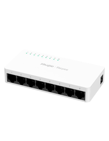 Reyee RG-ES08G-L REYEE Switch Speak - Habitação de plástico - 8 portas RJ45 - Velocidade 10/100/1000 Mbps - Plug and Play - Tecn