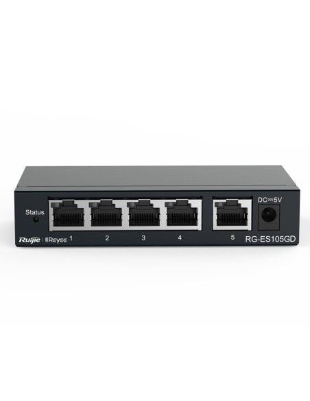 Acheter REYEE RG-ES105GD Switch Reyee de bureau - Boîtier en métal - 5 ports RJ45 - Vitesse 10/100/1000 Mbps - Plug and Play -