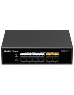 Acheter REYEE RG-ES106F-P Switch Reyee PoE de bureau - Boîtier en métal - 6 ports RJ45 10/100 Mb/s - 4 ports PoE+ 802.3af/at +