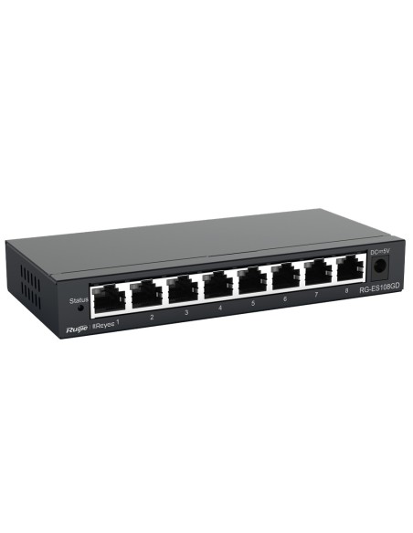 Acheter REYEE RG-ES108GD Switch de bureau Reyee - Boîtier en métal - 8 ports RJ45 - Vitesse 10/100/1000 Mbps - Plug and Play -